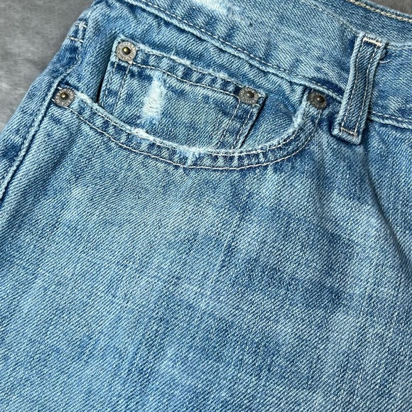 Vintage Old Navy Womens Size 12 Short Boy-Cut Jeans Low Waist Distressed Y2K - Picture 11 of 16